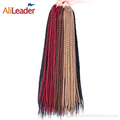 Box Braids Hair Synthetic Hair Extension Crochet Box Braid For Women Manufactory